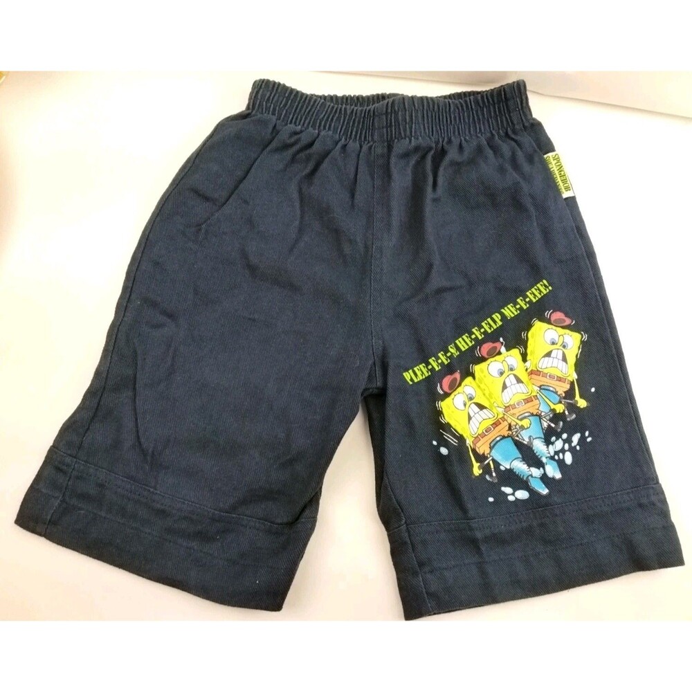 Vintage Y2K 2003 Nickelodeon Spongebob Squarepants Graphic Shorts Youth Size 4